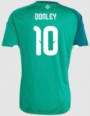 (S-4XL) 26-27 Northern Ireland Home Green (Donley  #10) Thailand Soccer Jersey AAA-4506
