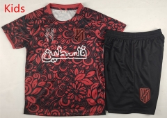 2025-2026 Special Arabic Version Palestine Black&Red Kid/Youth Soccer Uniform-2038