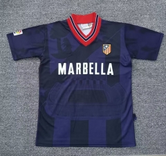 Retro Version 95-96  Atletico Madrid 2nd Away Royal Blue Thailand Soccer Jersey AAA-0141