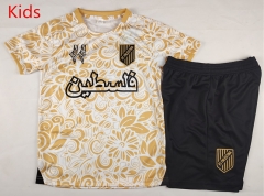 2025-2026 Special Arabic Version Palestine Gold&Yellow Kid/Youth Soccer Uniform-2038