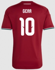 (S-4XL) 26-27 Hungary Home Red (Gera #10) Thailand Soccer Jersey AAA-512