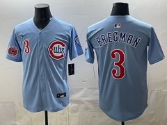 (Logo 3) Retro Fashion Version Chicago Cubs Blue #21 MLB Jersey-0840