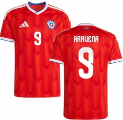 (S-4XL) 2026 World Cup Chile Home Red (ARAVENA #9) Thailand Soccer Jersey AAA-512