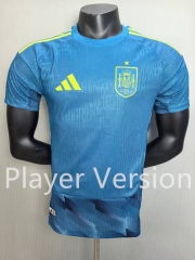 Player Version 26-27 Spain Goldkeeper Blue Thailand Soccer Jersey AAA-6352