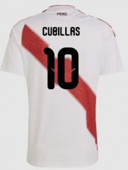 (S-4XL) 26-27 Peru Home White (Cubillas  #10) Thailand Soccer Jersey AAA-8025