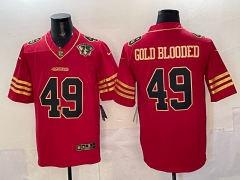 (Logo 6) San Francisco 49ers Red #49 NFL Jersey-0840