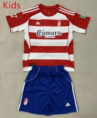 25-26 Granada CF Home Red&White Kids/Youth Soccer Uniform-AY