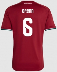 (S-4XL) 26-27 Hungary Home Red (Orban  #6) Thailand Soccer Jersey AAA-512