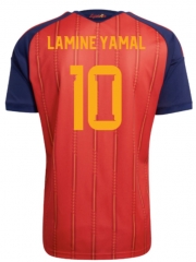 (S-4XL) 26-27 Spain Home Red (Lamine Yamal #10) Thailand Soccer Jersey AAA