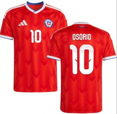 (S-4XL) 2026 World Cup Chile Home Red (OSORIO #10) Thailand Soccer Jersey AAA-512