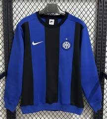 (M-4XL)25-26 Inter Milan Blue&Black Thailand Soccer Tracksuit-7209