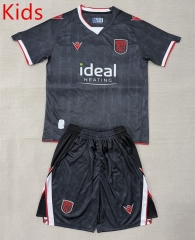 25-26 West Bromwich Albion 2nd Away Black&Grey Kids/Youth Soccer Uniform-AY