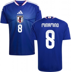 (S-4XL) 2026 World Cup Japan Home Blue (Minamino #8) Thailand Soccer Jersey AAA-4506