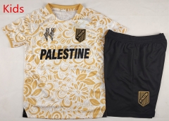 2025-2026 Special English Version Palestine Gold&Yellow Kid/Youth Soccer Uniform-2038