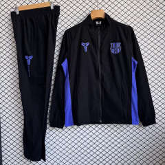 25-26 Barcelona Black Thailand Soccer Coat Uniform-2315