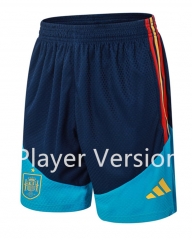 (S-4XL) Player Version 26-27 Spain Royal Blue Thailand Soccer Shorts-9926