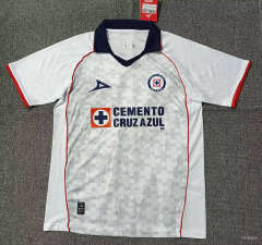(S-4XL) 26-27 Cruz Azul Away White Thailand Soccer Jersey AAA-5378