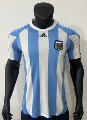 Retro Version 2010 Argentina Home Blue&White Thailand Soccer Jersey AAA-0871