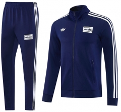 25-26 Adi&Oasis Royal Blue Thailand Soccer Jacket Uniform-LH