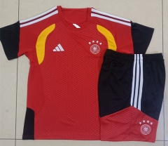 26-27 Germany Red Short-Sleeved Thailand Soccer Tracksuit-815