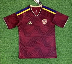 (S-4XL) 26-27 Venezuela Home Red Thailand Soccer Jersey AAA-403