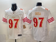 (Logo 2) San Francisco 49ers 5 Generations White #97 NFL Jersey-0840