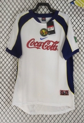 Retro Version 01-02 Club América 2nd Away White Thailand Soccer Jersey AAA-2851