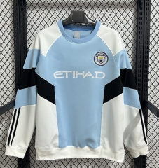 25-26 Manchester City Light Blue Thailand Soccer Tracksuit Top-8268