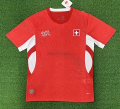 (S-4XL) 26-27 Switzerland Home Red Thailand Soccer Jersey AAA-403