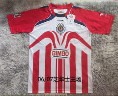 Retro Version 06-07 Deportivo Guadalajara Home Red&White Thailand Soccer Jersey AAA-2851