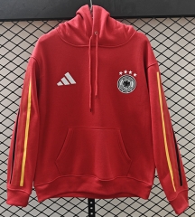 Player Version 26-27 Germany Home Red Thailand Soccer Tracksuit Top With Hat-CS