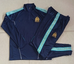25-26 Olympique de Marseille Up-cyan Thailand Soccer Tracksuit-815
