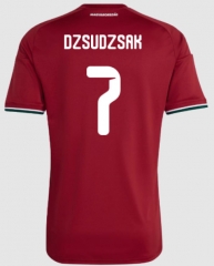 (S-4XL) 26-27 Hungary Home Red (Dzsudzsak #7) Thailand Soccer Jersey AAA-512