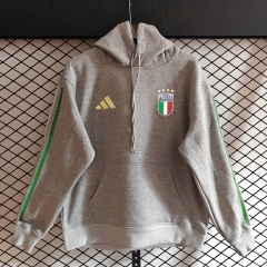 Player Version 26-27 Italy Grey Thailand Soccer Tracksuit With Hat-CS