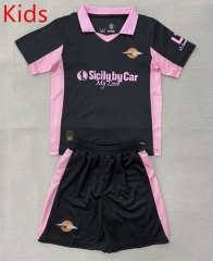 25-26 US Città di Palermo Away Navy Blue&Pink Kids/Youth Soccer Uniform-AY