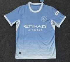 (S-4XL) 26-27 Manchester City Home Blue Thailand Soccer Jersey AAA-7209