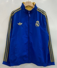 25-26 Real Madrid Blue&Yellow Double-sided Thailand Soccer Trench Coats-0255