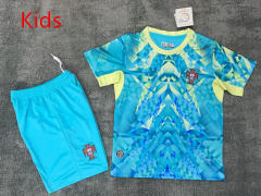 2026 World Cup Portugal Goalkeeper Blue Kids/Youth Soccer Uniform-2483