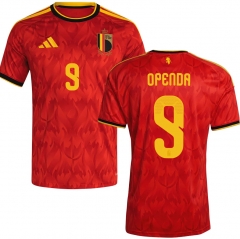 (S-4XL) 2026 World Cup Belgium Home Red (OPENDA #9) Thailand Soccer Jersey AAA