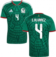 (S-4XL) 2026 World Cup Mexico Home Green (E.ALVAREZ #4) Thailand Soccer Jersey AAA-4506