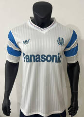 Retro Version 90-91 Olympique de Marseille Home White&Blue Thailand Soccer Jersey AAA-0871