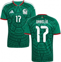 (S-4XL) 2026 World Cup Mexico Home Green (ORBELíN #17) Thailand Soccer Jersey AAA-4506