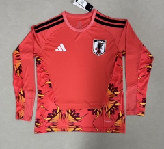 (S-4XL) 2026 World Cup Japan Goalkeeper Red LS Thailand Soccer Jersey AAA-4728