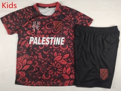 2025-2026 Special English Version Palestine Black&Red Kid/Youth Soccer Uniform-2038