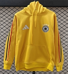 Player Version 26-27 Germany Home Yellow Thailand Soccer Tracksuit Top With Hat-CS