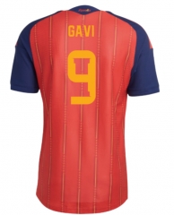 (S-4XL) 26-27 Spain Home Red (Gavi #9) Thailand Soccer Jersey AAA