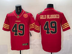 (Logo 2) San Francisco 49ers Red #49 NFL Jersey-0840