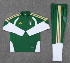 26-27 Italy Green Thailand Soccer Tracksuit-2315