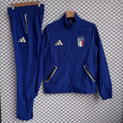 26-27 Italy Blue Thailand Soccer Coat Uniform-2315