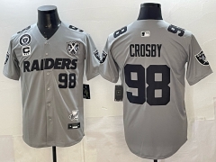 Las Vegas Raiders 5 Generations Grey #98 NFL Jersey-0840